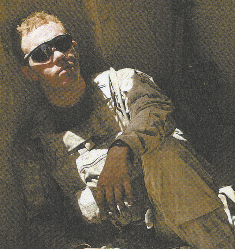 Elijah Burge in Afghanistan.