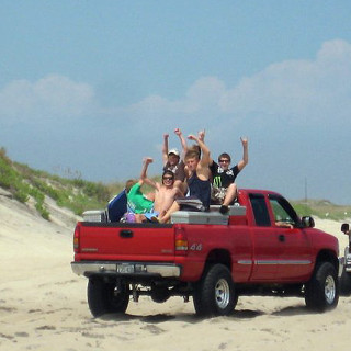 Comment from Oregon Inlet Idiots: "Is this a Clown Car or what? One rut, one bounce.....can you say face plant or worse. Just sayin!"