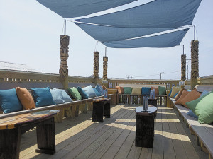 Rooftop lounge at Rundown Cafe.