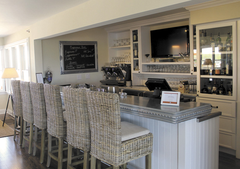webbar Beach House Bar-perfect for an early morning espresso or afternoon light fare, or a drink in the evening.
