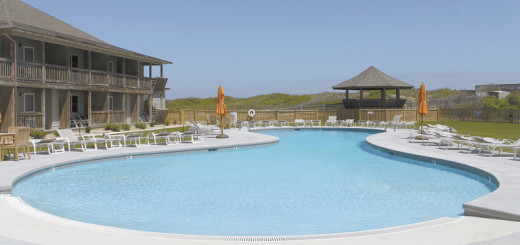 The new family pool at the renovated Sanderling Resort in Duck.