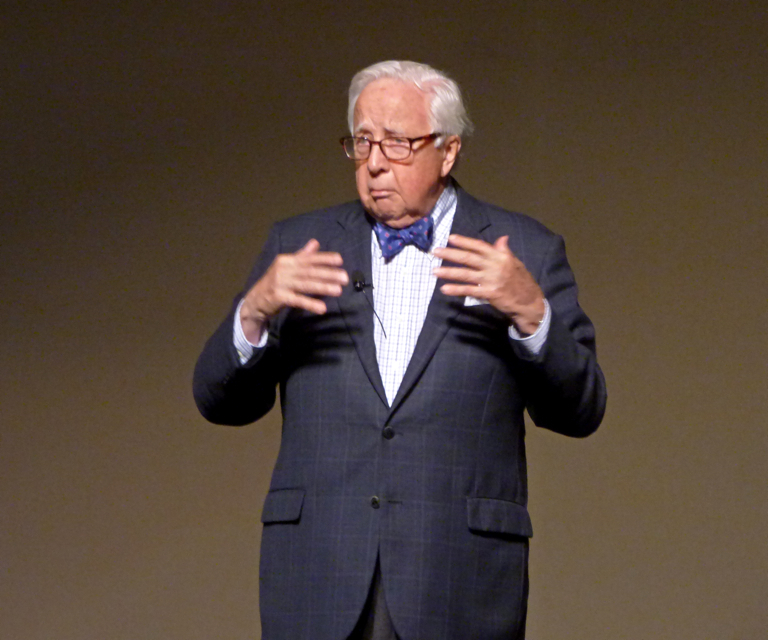 David McCullough lecturing at First Flight High School.