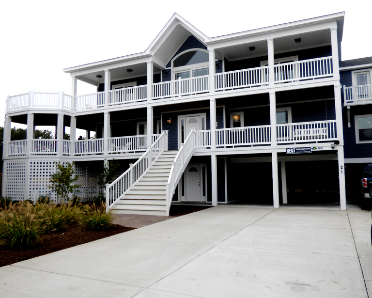 Exterior of Jeff Ballard constructed home in Southern Shores.
