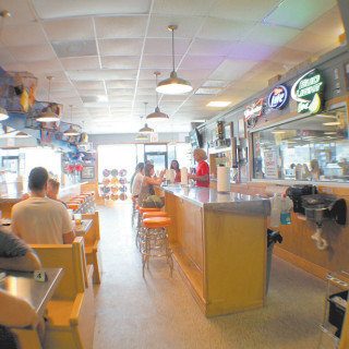 The counter at I Got Your Crabs in Kitty Hawk.