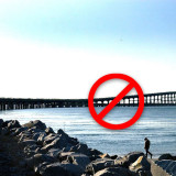 The Bonner Bridge, closed for repairs.