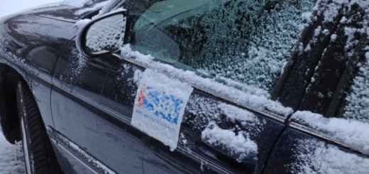 NBS vehicle in the snow.