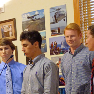 First group of students to present to the KH Town Council. (LtoR) Heath Spry, Reid Kelly, Graham Smalley.