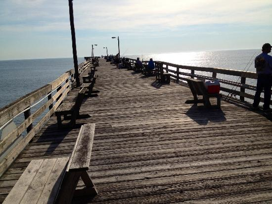 Nags Head Fishing Pier. Mattie's favorite place to wait for the Spanish Mackerel to return.