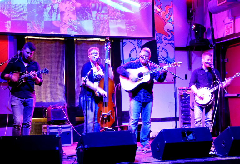 Nu Blu performing at the Outer Banks Brewing Station on Sunday night. Photo, Kip Tabb