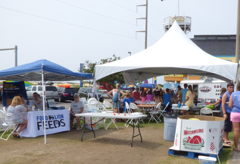 Food Lion had a table at the Festival to talk about their Food Lion Feeds program. According to South Nags Head Store Manager Rick Chance, through the sale of their “Food Lion Feeds” shopping bags, Outer Banks Food Lions have provided over 12,000 meals this year.
