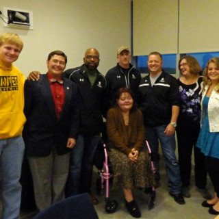 Shep Medlin, Arturo Lara, Jarrad Turner, Bill Hayes, Josh Jones, Sandy Martin, Amber Copeland. Angela Hecke seated.