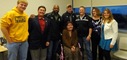 Shep Medlin, Arturo Lara, Jarrad Turner, Bill Hayes, Josh Jones, Sandy Martin, Amber Copeland. Angela Hecke seated.