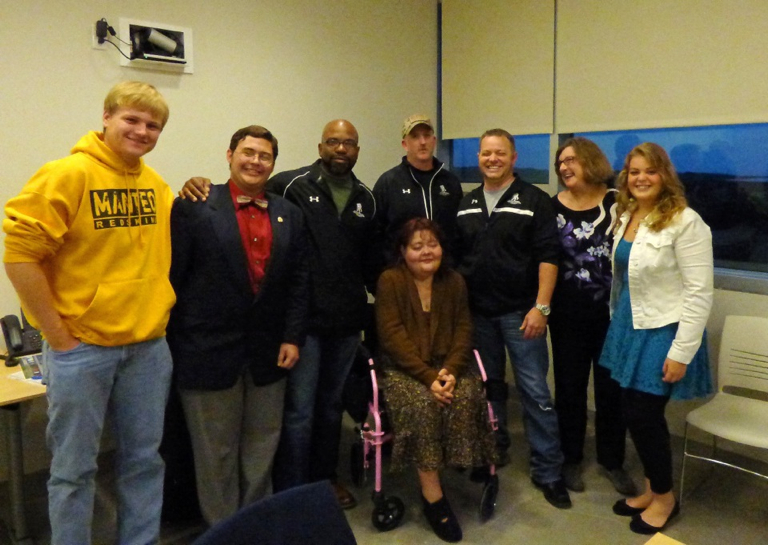 Shep Medlin, Arturo Lara, Jarrad Turner, Bill Hayes, Josh Jones, Sandy Martin, Amber Copeland. Angela Hecke seated.