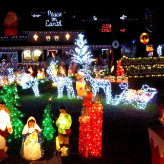 Filling the night with light and laughter at the Poulos house in Kill Devil Hills.