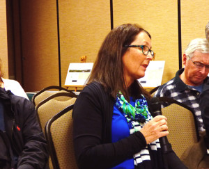 Mayor Pro Tem of Nags Head, Susie Walters asking about offshore oil and gas exploration.