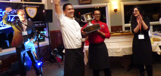 Chef Pok (R) and his brother Art, of Pok's Art, winner of the Taste of the Beach People's Choice Award.
