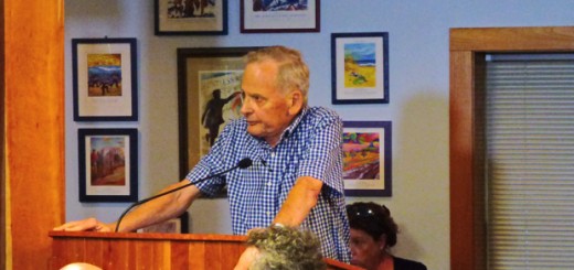 Former Commissioner Bill Pitt outlining the history of beach nourishment funding on the Outer Banks