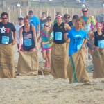 Sack obstacle. One of the challenges that had to be overcome.