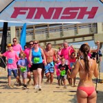 Finishing together.