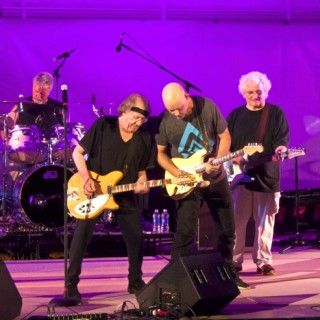 Jefferson Starship on stage at the Lost Colony. (LtoR) Donny Baldwin-drums, Paul Kantner, Jude Gold, David Freiberg. Not pictured Cathy Richardson, vocals and Chris Smith, keyboards.