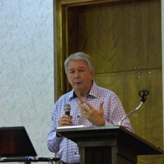 Darrell Scott speaking at ESCU about Rachel's Challenge on Tuesday.