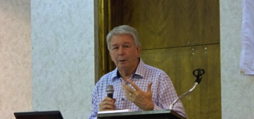 Darrell Scott speaking at ESCU about Rachel's Challenge on Tuesday.