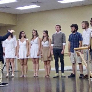 The Lost Colony Choir in an acapela performance of "The Battle of Jericho" at the conclusion of their program.