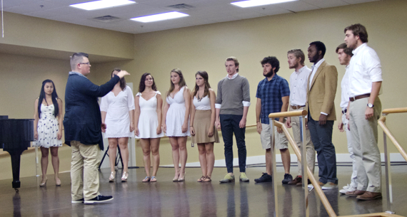 The Lost Colony Choir in an acapela performance of "The Battle of Jericho" at the conclusion of their program.
