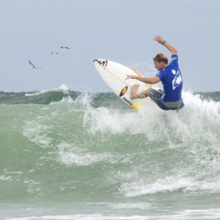 Going up for air at the 2015 WRV Pro World Surf Competition at Jennette's Pier.