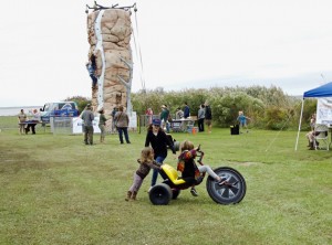 Mustang Music Festival. As always, kid friendly, this year thanks to Kitty Hawk Kites Kidzone.