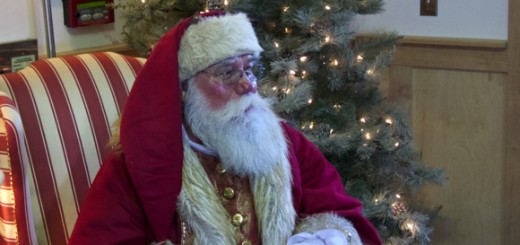 Duck Santa waiting for the next child at the Duck Town Hall.