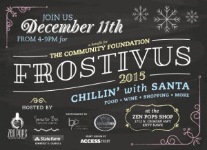 The Frostivus flyer, designed by Access Designs.