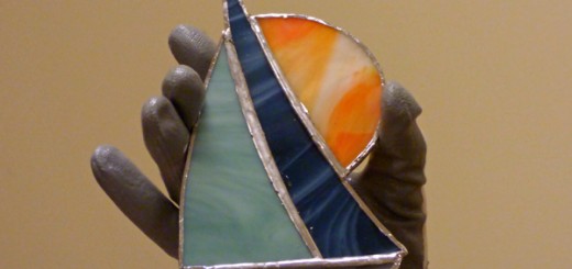 Stained glass boat from Sandy Briggman's class.