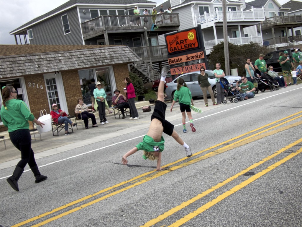 Cartwheels down the Beach Road from Dare County Gymnastics.