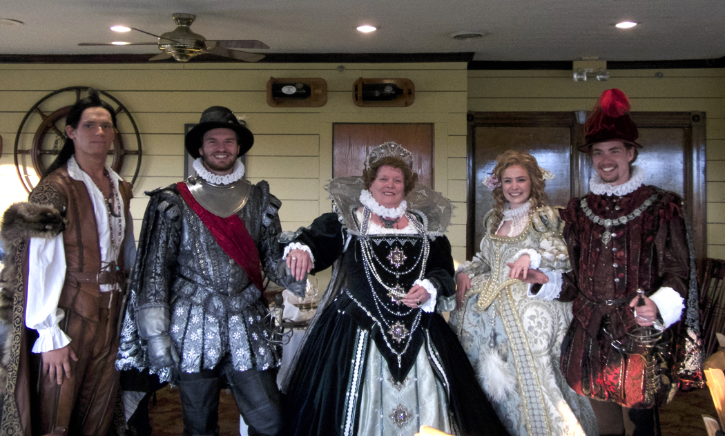 Refugees from The Lost Colony, Chief Manteo, Sir Walther Raleigh, Queen Elizabeth, Eleanor Dare and Anais Dare allowed their image to be captured.
