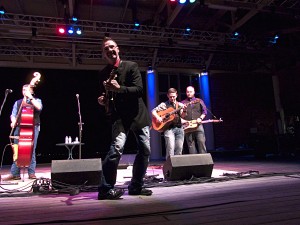 Darrell Webb rocking out on mandolin.