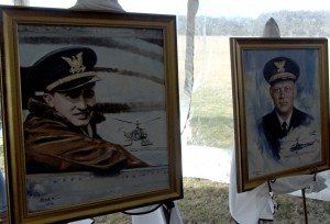 Commander Graham and Captain Erikson. Portraits for the Paul E. Garber First Flight Shrine.