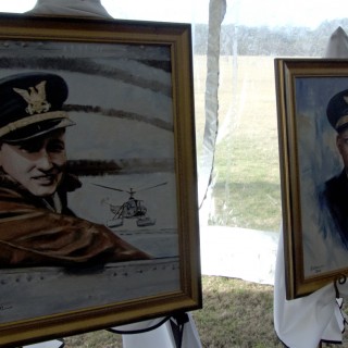 Commander Graham and Captain Erikson. Portraits for the Paul E. Garber First Flight Shrine.