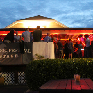Mike Dianna's Grill Room deck during the spring Mustang Music Festival.