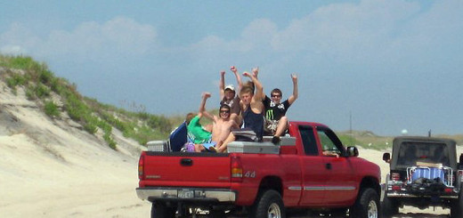 Comment from Oregon Inlet Idiots: "Is this a Clown Car or what? One rut, one bounce.....can you say face plant or worse. Just sayin!"