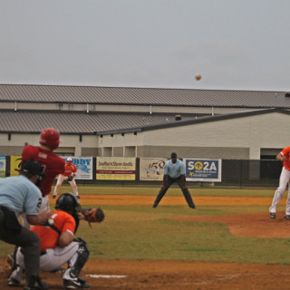 Outer Banks Daredevils' Will Connerly driving in a run.