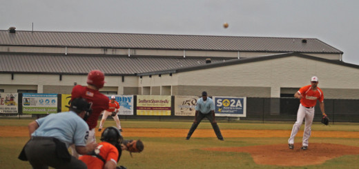 Outer Banks Daredevils' Will Connerly driving in a run.