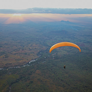 Still from the movie, the Boy Who Flies. Paragliding in Malawi.
