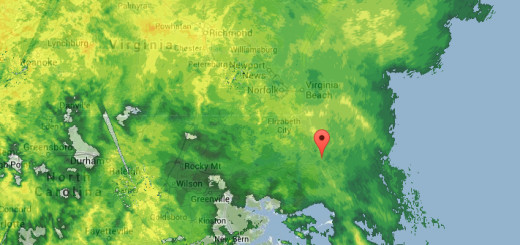 Radar image captured from Weather Underground at approx. 5:50 p.m. The red flag is KDH.