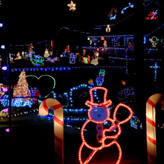 The Poulos house at Christmas. A gift to the Outer Banks for over 40 years.
