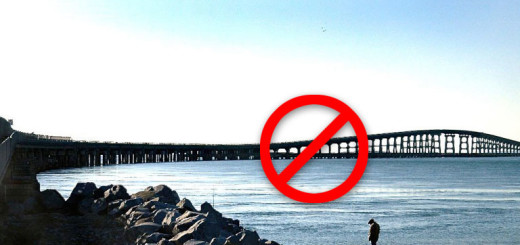 The Bonner Bridge, closed for repairs.