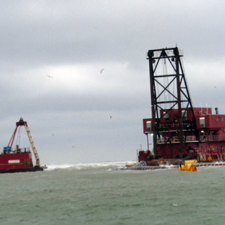 NCDOT dredging activities at Oregon Inlet.