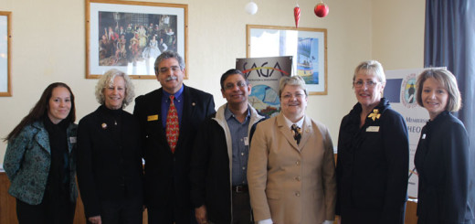 Elizabeth Piff, Dare Education Foundation; Nancy White, Coastal Studies Institute; Mike Pringle, Chair Outer Banks Chamber of Commerce; Prem Gupta, SAGA Construction; Dr. Sue Burgess, Superintendent Dare County Schools;Allison Sholar, Superintendent Currituck County Schools; Dr. Kandi W. Deitemeyer, President COA.