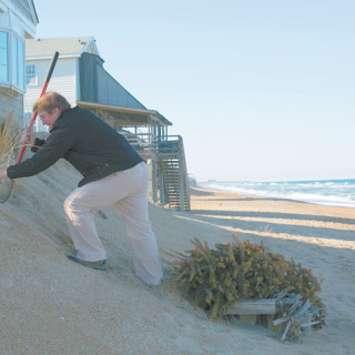 Donnie King working to preserve the beach. Photo K. Wilkins Photography.