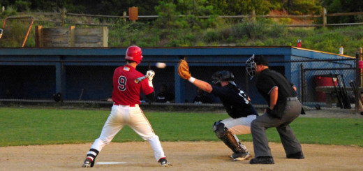 A little chin music for Tyler Franko of Iowa Central Community College. The July 8 game ended in a 9-4 victory over visiting the visiting Greenbrier Knights.